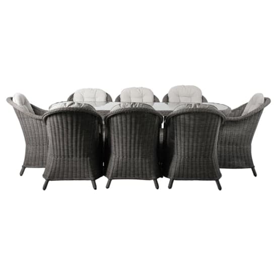 Ferax Outdoor 8 Seater Dining Set In Grey Weave Rattan_3