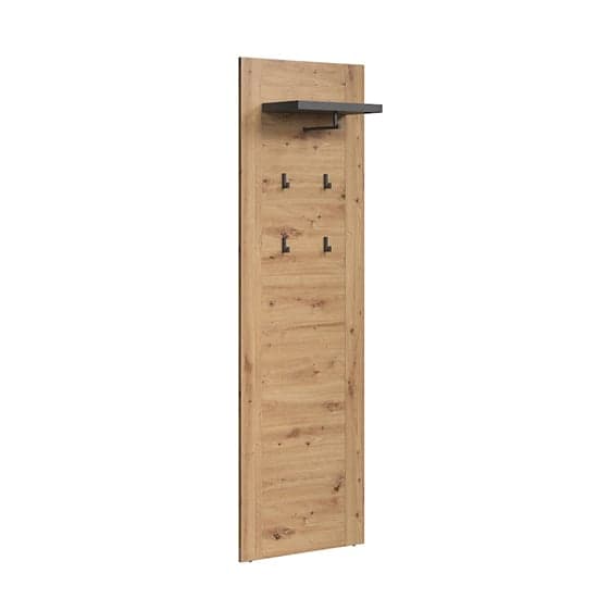 Fero Wooden Hallway Coat Rack Panel In Artisan Oak And Matera_5
