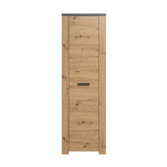 Fero Wooden Hallway Storage Cabinet In Artisan Oak And Matera_5