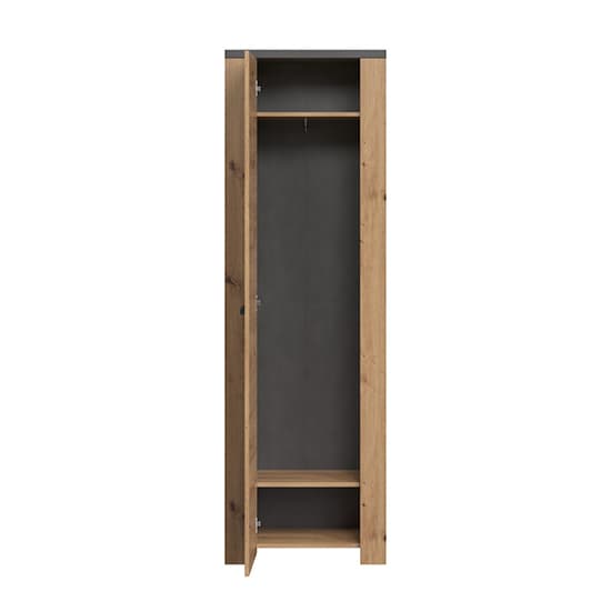 Fero Wooden Hallway Storage Cabinet In Artisan Oak And Matera_6