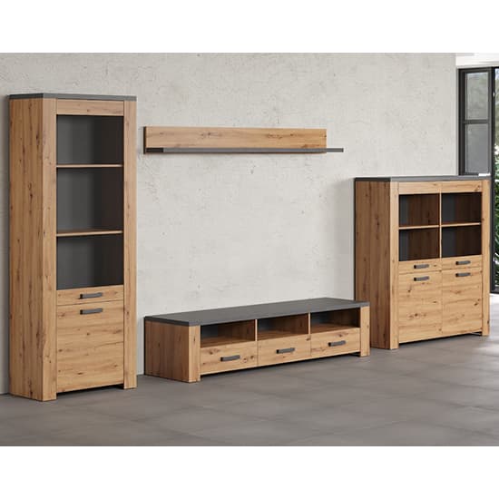 Fero Living Furniture Set 1 In Artisan Oak And Matera With LED_5