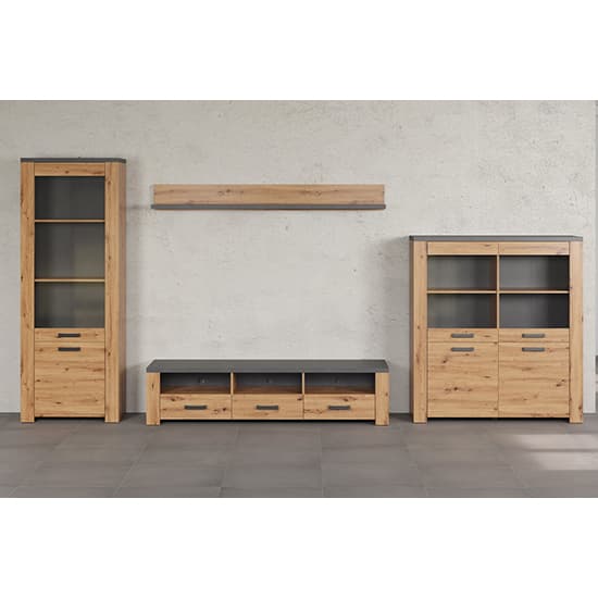 Fero Living Furniture Set 1 In Artisan Oak And Matera With LED_6