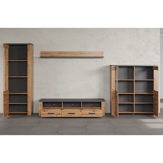 Fero Living Furniture Set 1 In Artisan Oak And Matera With LED_7