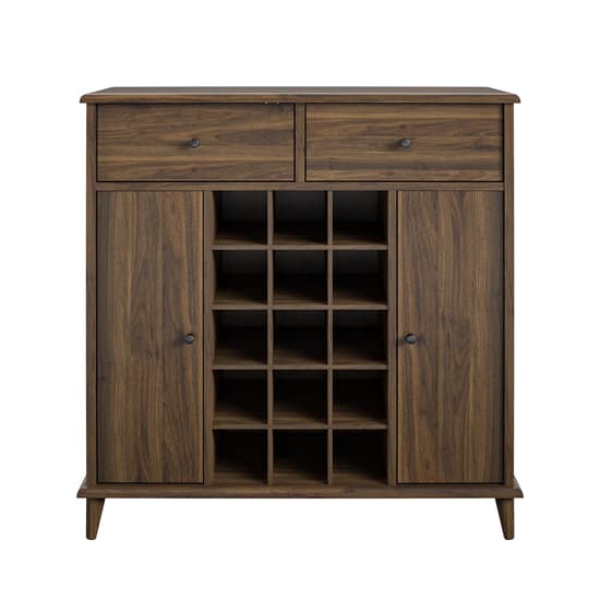 Ferris Wooden Bar Cabinet With 2 Doors 2 Drawers In Walnut_4