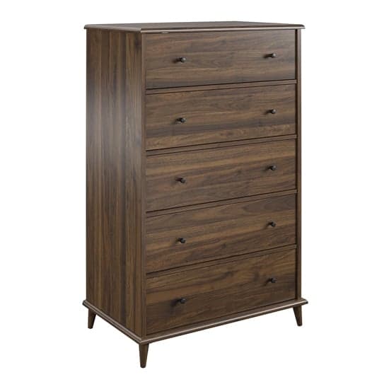 Ferris Wooden Chest Of 5 Drawers In Walnut_2