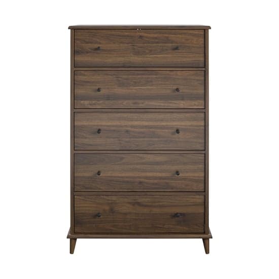 Ferris Wooden Chest Of 5 Drawers In Walnut_4