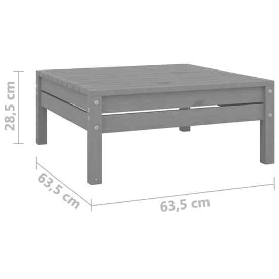 Fico Solid Pinewood 3 Piece Garden Lounge Set In Grey_6