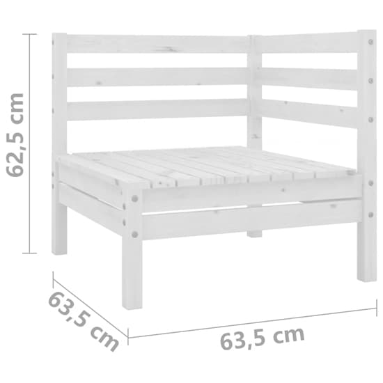 Fico Solid Pinewood 3 Piece Garden Lounge Set In White_7