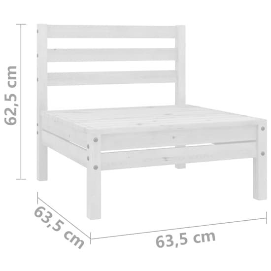 Fico Solid Pinewood 3 Piece Garden Lounge Set In White_8
