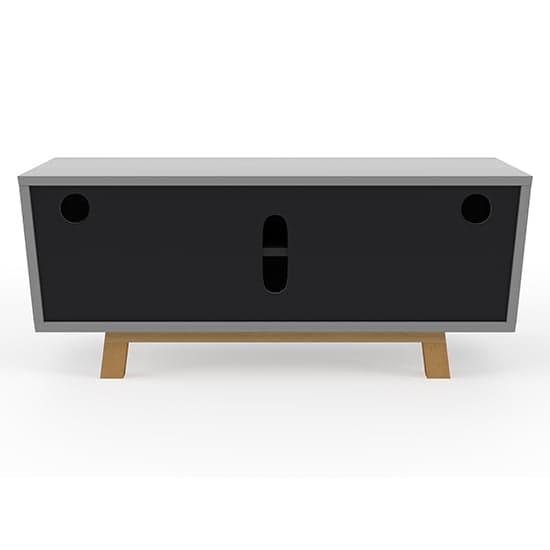 Fiditi Wooden TV Stand With 3 Doors In Oak And Grey_5