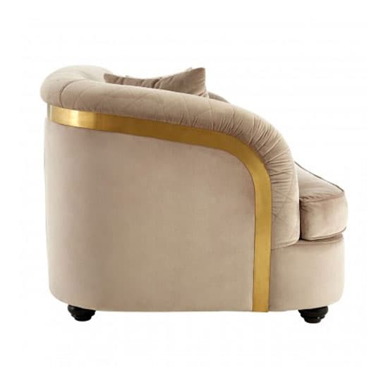 Fijian Upholstered Velvet 3 Seater Sofa In Mink_4