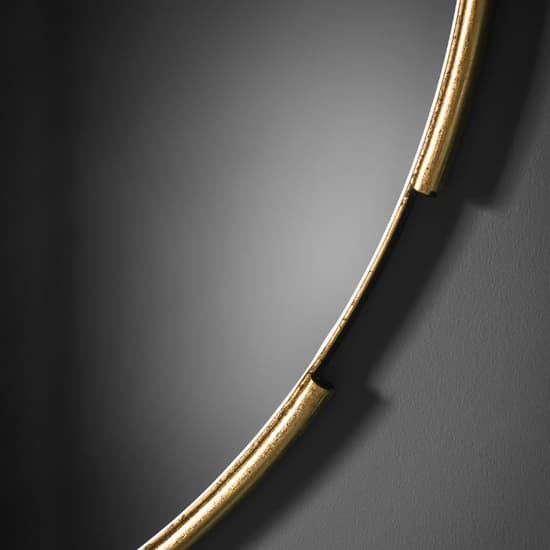 Filer Round Bevelled Wall Mirror In Gold_3
