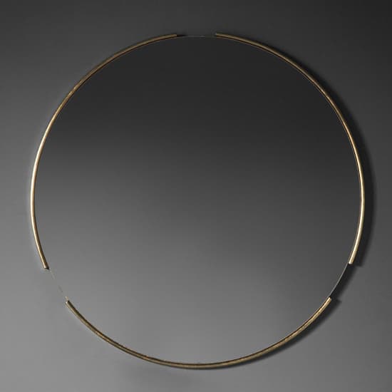 Filer Round Bevelled Wall Mirror In Gold_1