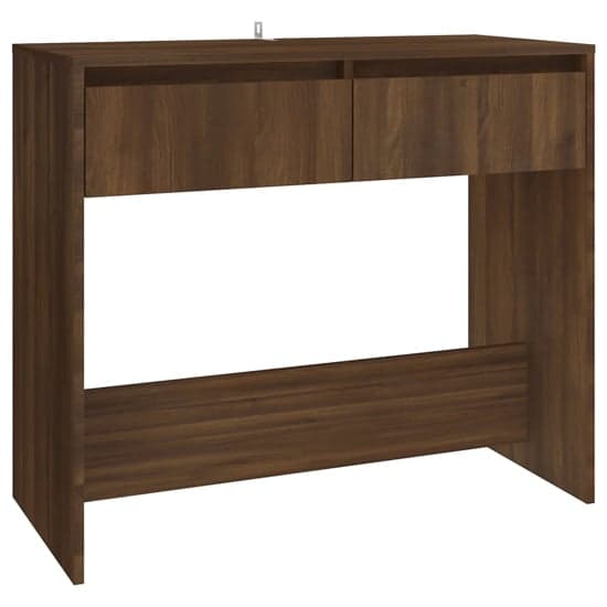 Finley Wooden Console Table With 2 Drawers In Brown Oak_2