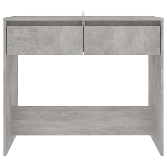 Finley Wooden Console Table With 2 Drawers In Concrete Effect_3