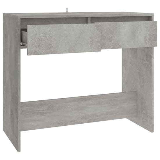 Finley Wooden Console Table With 2 Drawers In Concrete Effect_4