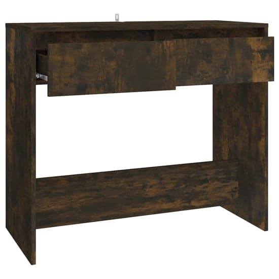 Finley Wooden Console Table With 2 Drawers In Smoked Oak_4