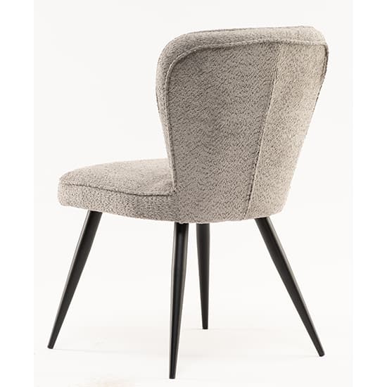 Finn Boucle Fabric Dining Chair In Grey_2