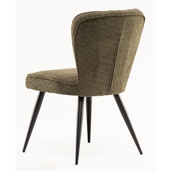 Finn Boucle Fabric Dining Chair In Olive_2