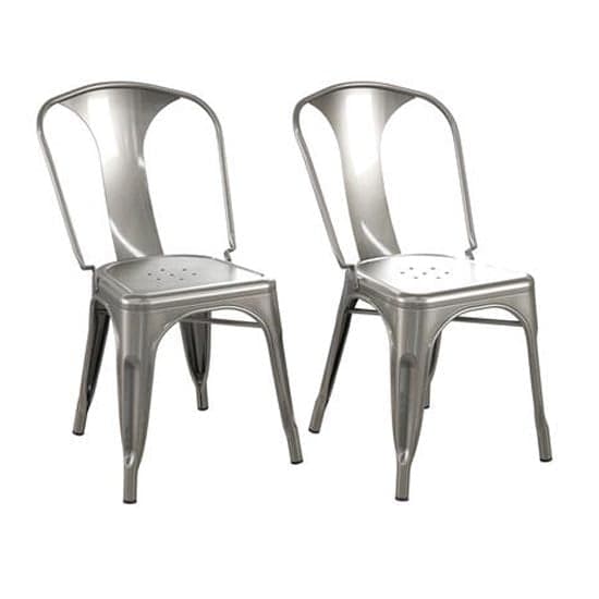Fowey Grey Metal Dining Chairs In Pair_3