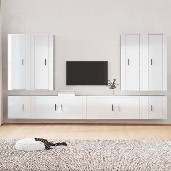 Finn High Gloss Living Room Furniture Set In White_1