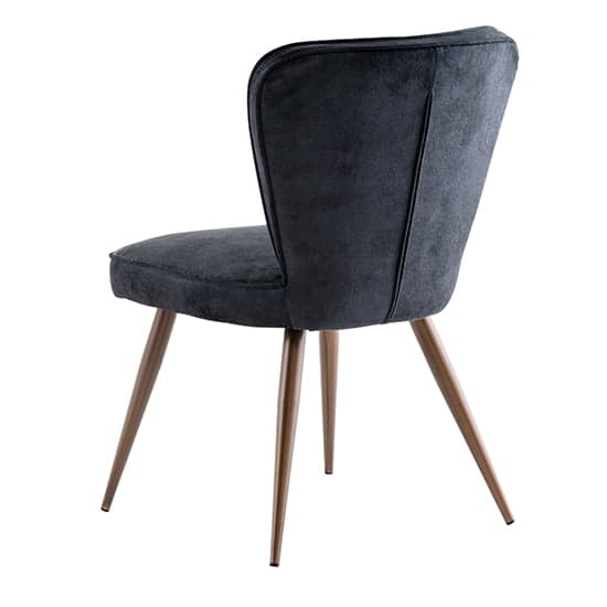 Finn Velvet Fabric Dining Chair In Black_2