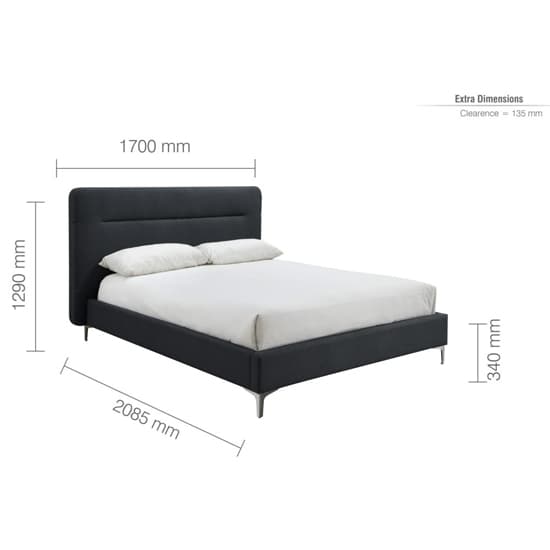 Finns Fabric Double Bed In Charcoal_6