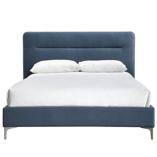Finns Fabric Double Bed In Steel Blue_3