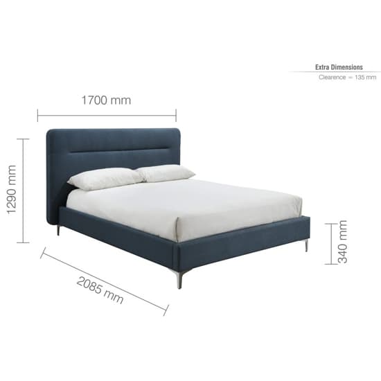 Finns Fabric Double Bed In Steel Blue_6