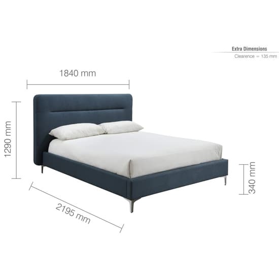 Finns Fabric King Size Bed In Steel Blue_6