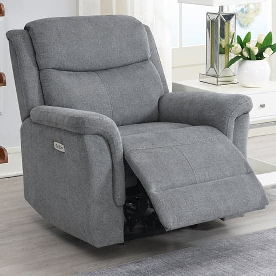 Fiona Fabric Electric Recliner Sofa Suite In Grey_2