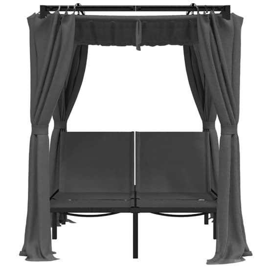 Fiona Steel Double Sun Lounger With Curtains In Anthracite_5
