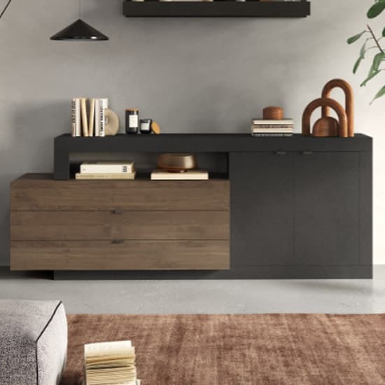 Fiora Sideboard With 2 Doors 3 Drawers In Lava And Mercure_1