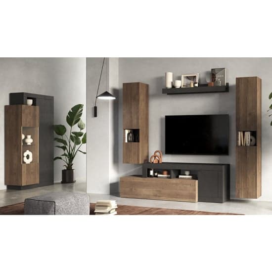 Fiora Wooden Living Room Furniture Set In Lava And Mercure_2