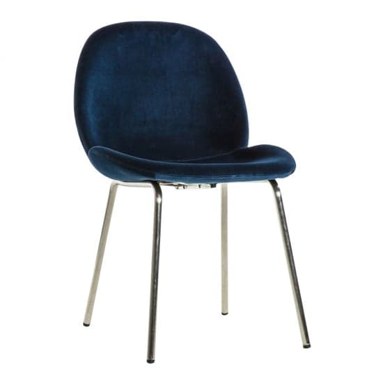 Flanaven Petrol Blue Velvet Dining Chairs In A Pair_3