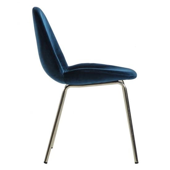 Flanaven Petrol Blue Velvet Dining Chairs In A Pair_4