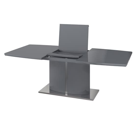 Falstone Extending Wooden Dining Table In Grey High Gloss_2