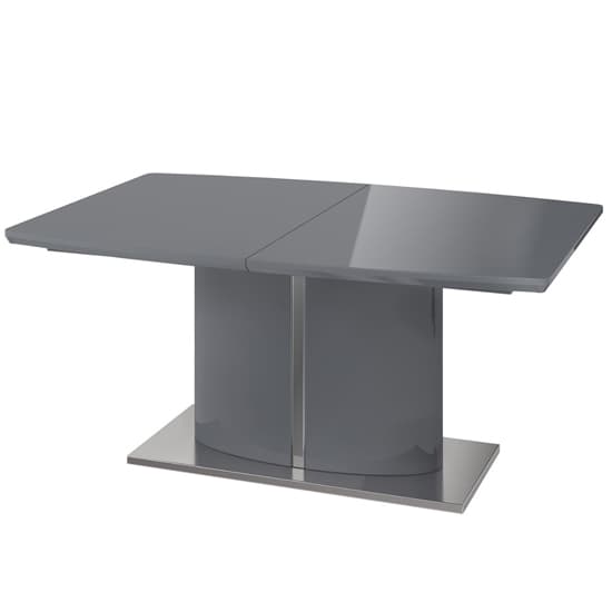 Falstone Extending Wooden Dining Table In Grey High Gloss_3