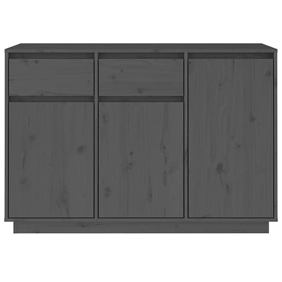 Flavius Pinewood Sideboard With 3 Doors 2 Drawers In Grey_4