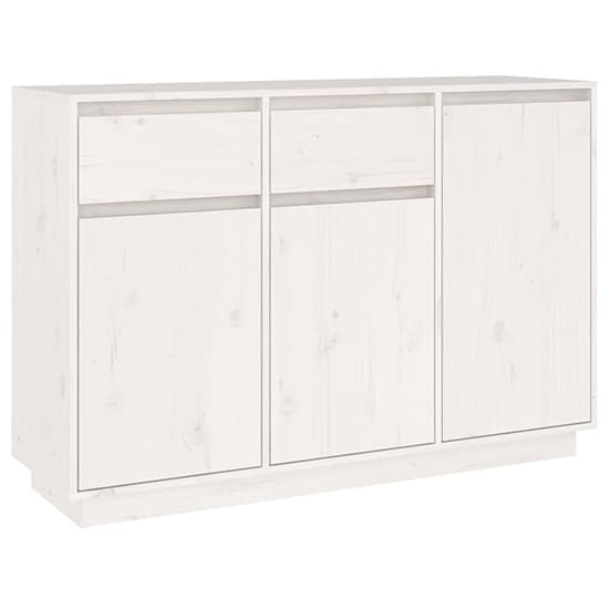 Flavius Pinewood Sideboard With 3 Doors 2 Drawers In White_3