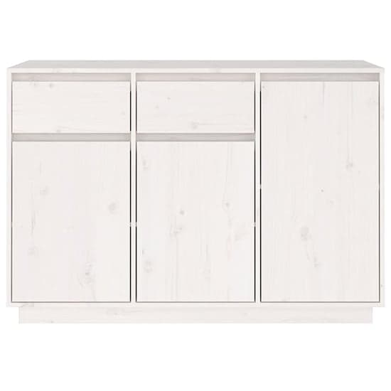 Flavius Pinewood Sideboard With 3 Doors 2 Drawers In White_4