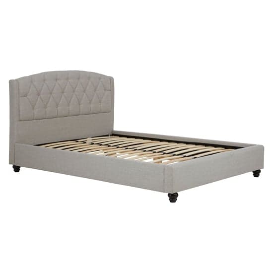 Flegetonte Fabric Double Bed In Light Grey_4