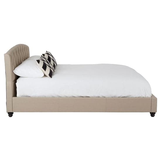 Flegetonte Fabric King Size Bed In Beige_3