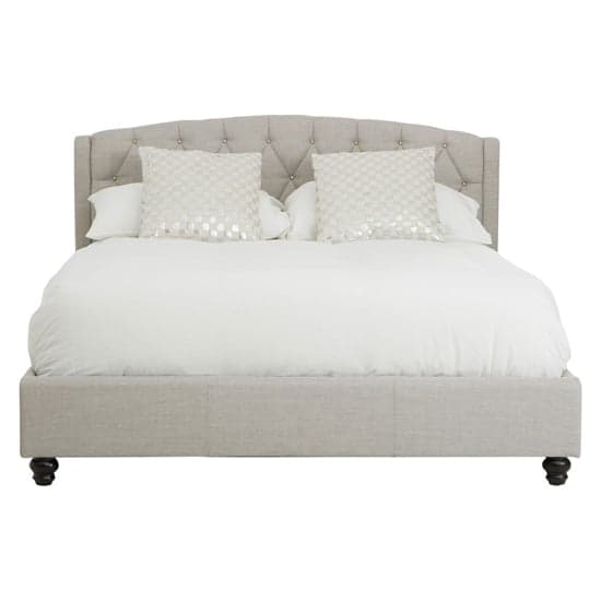 Flegetonte Fabric King Size Bed In Light Grey_2