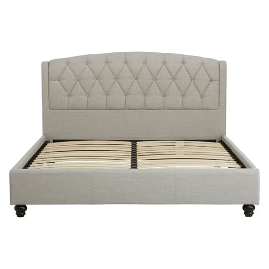 Flegetonte Fabric King Size Bed In Light Grey_5