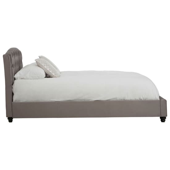 Flegetonte Velvet King Size Bed In Brushed Steel_3