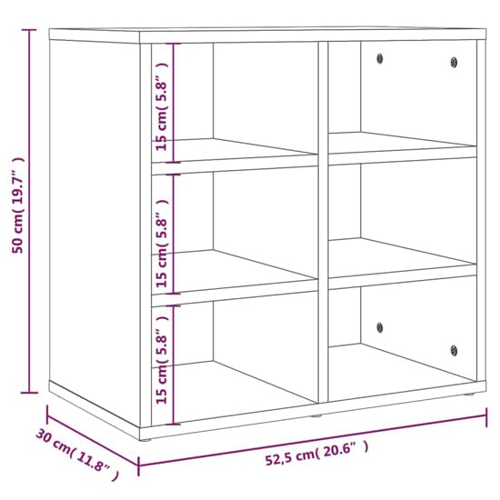 Fleta High Gloss Shoe Storage Bench With 6 Shelves In White_5