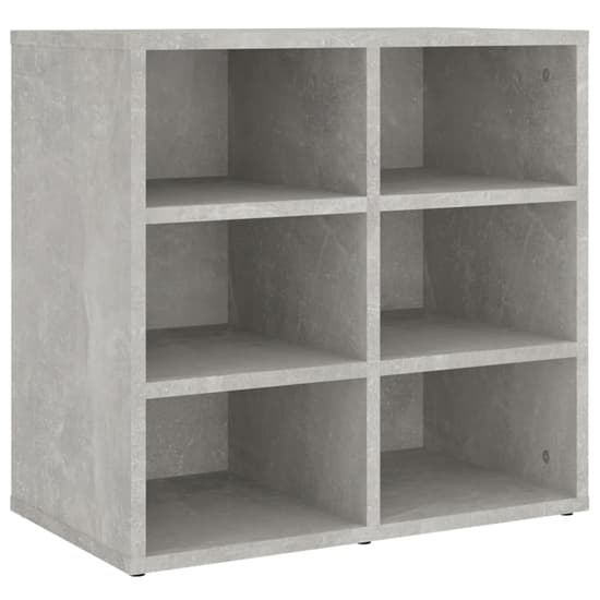 Fleta Shoe Storage Bench With 6 Shelves In Concrete Effect_3