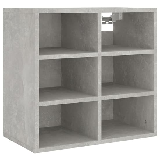 Fleta Shoe Storage Bench With 6 Shelves In Concrete Effect_4