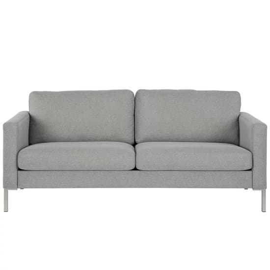 Flint Linen Fabric 2 Seater Sofa In Grey With Chrome Metal Legs_3